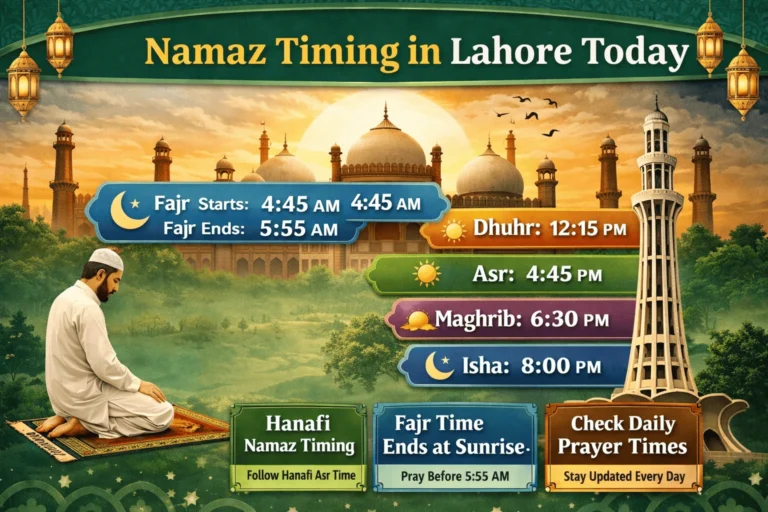 Namaz time in lahore